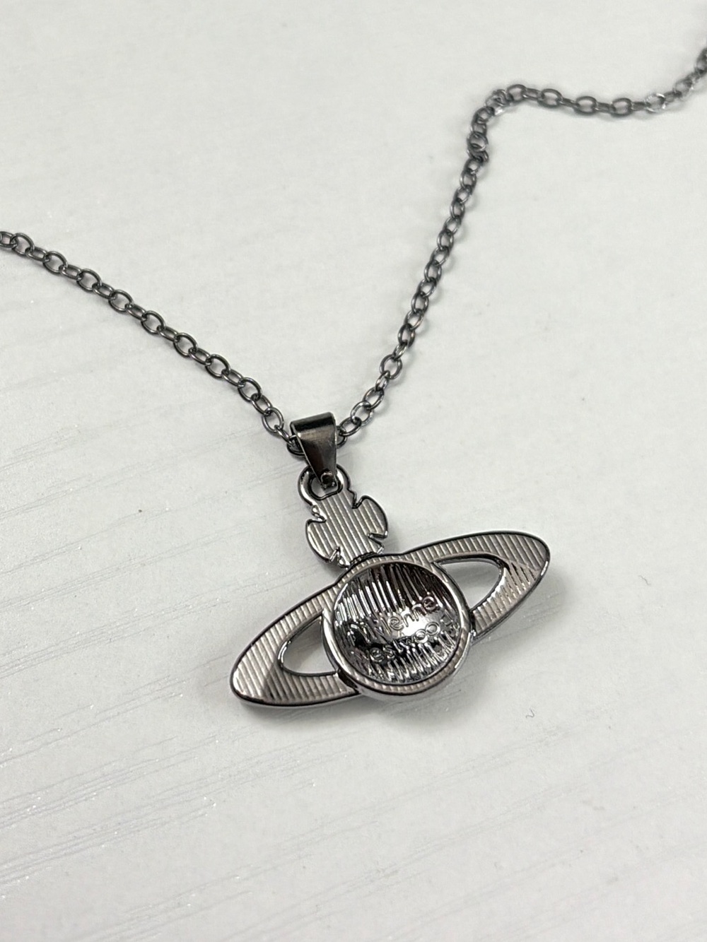 Vivienne Westwood Gunmetal Black Crystal Orb Pendant Necklace - Picture 7 of 7